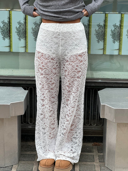 Marla lace pants - White