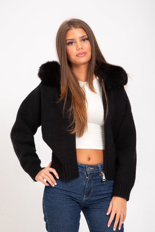 Fur Jacket Black