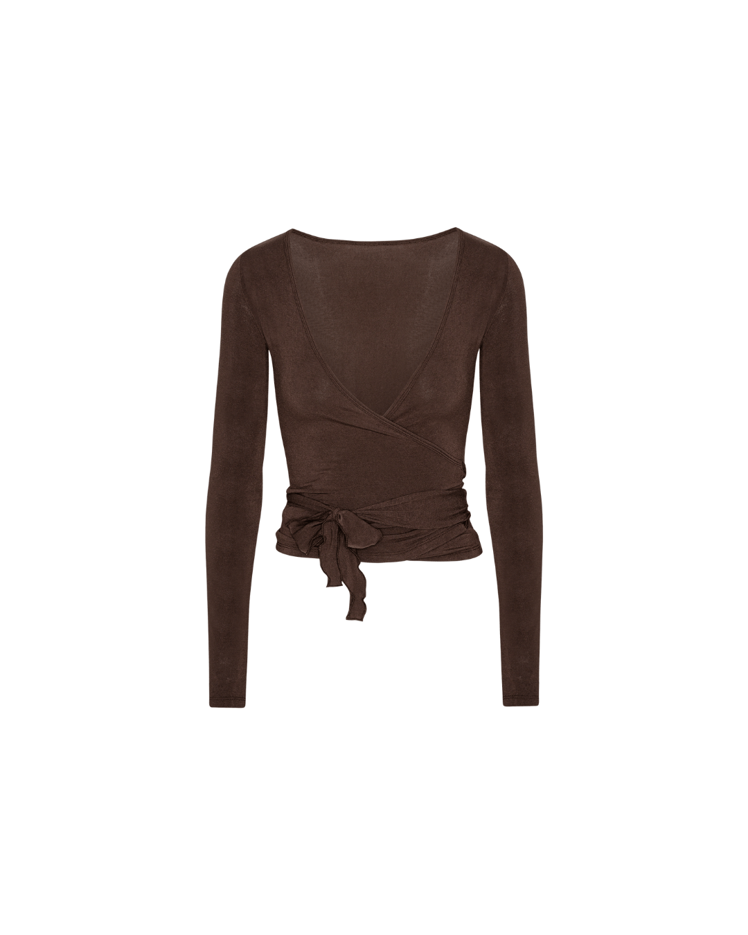 Wrap Blouse - Pecan Brown