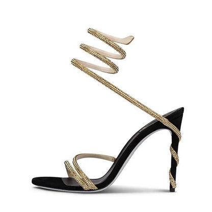 Lyselle - Black Serpent Heels