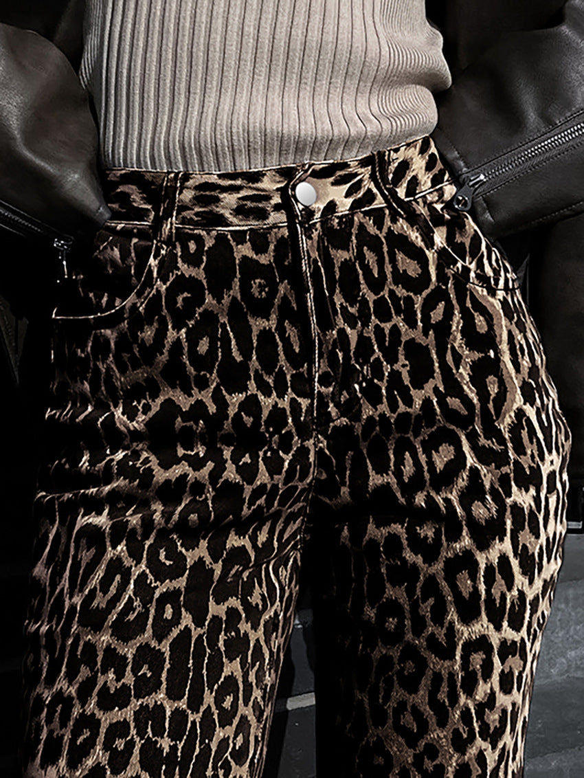 Leopard | Denim Straight Jeans