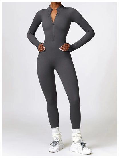 SERENA - Zip Up Jumpsuit Long Sleeve