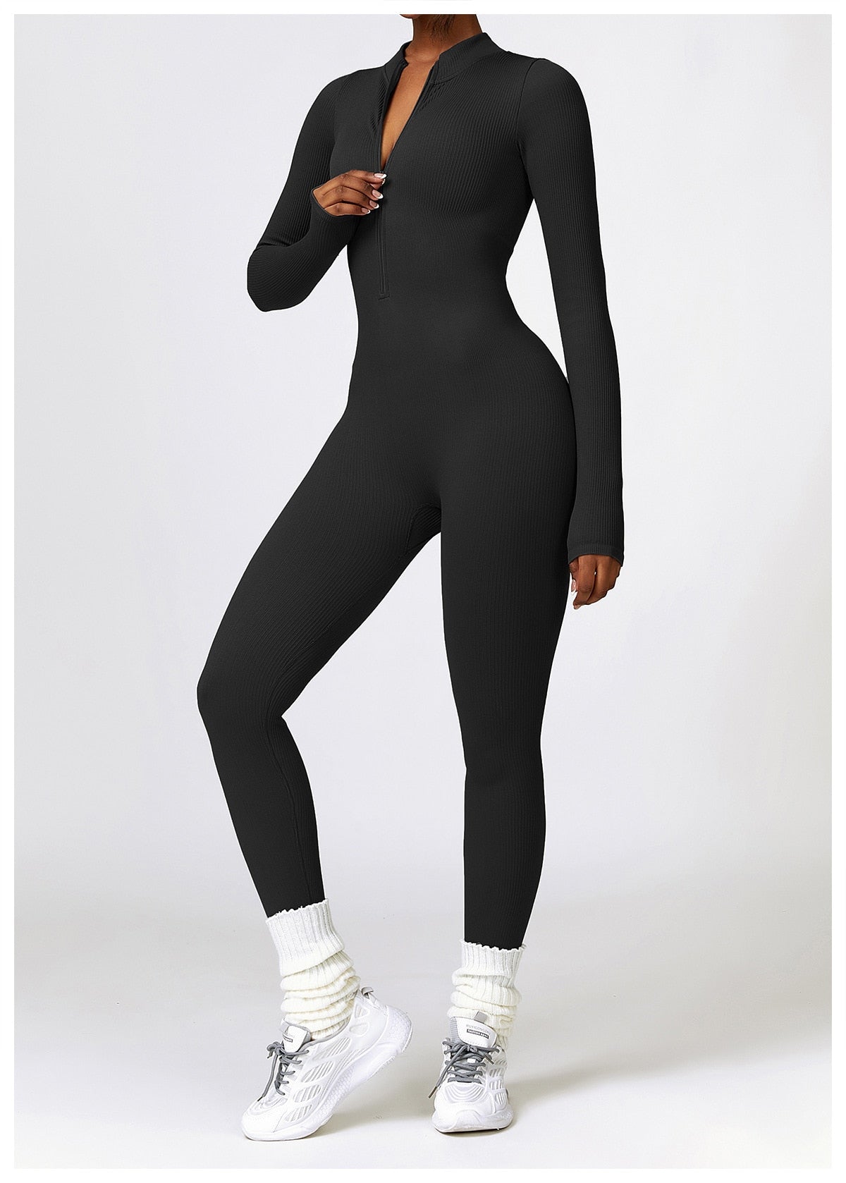 SERENA - Zip Up Jumpsuit Long Sleeve